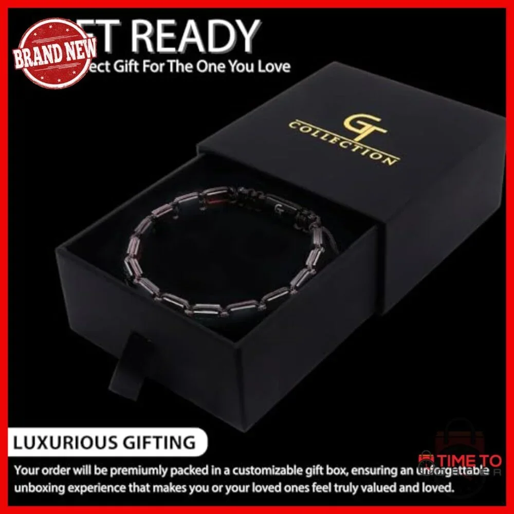 Adjustable Gemstone Bracelet for Men, Handmade Natural Stone, Stretch Fit